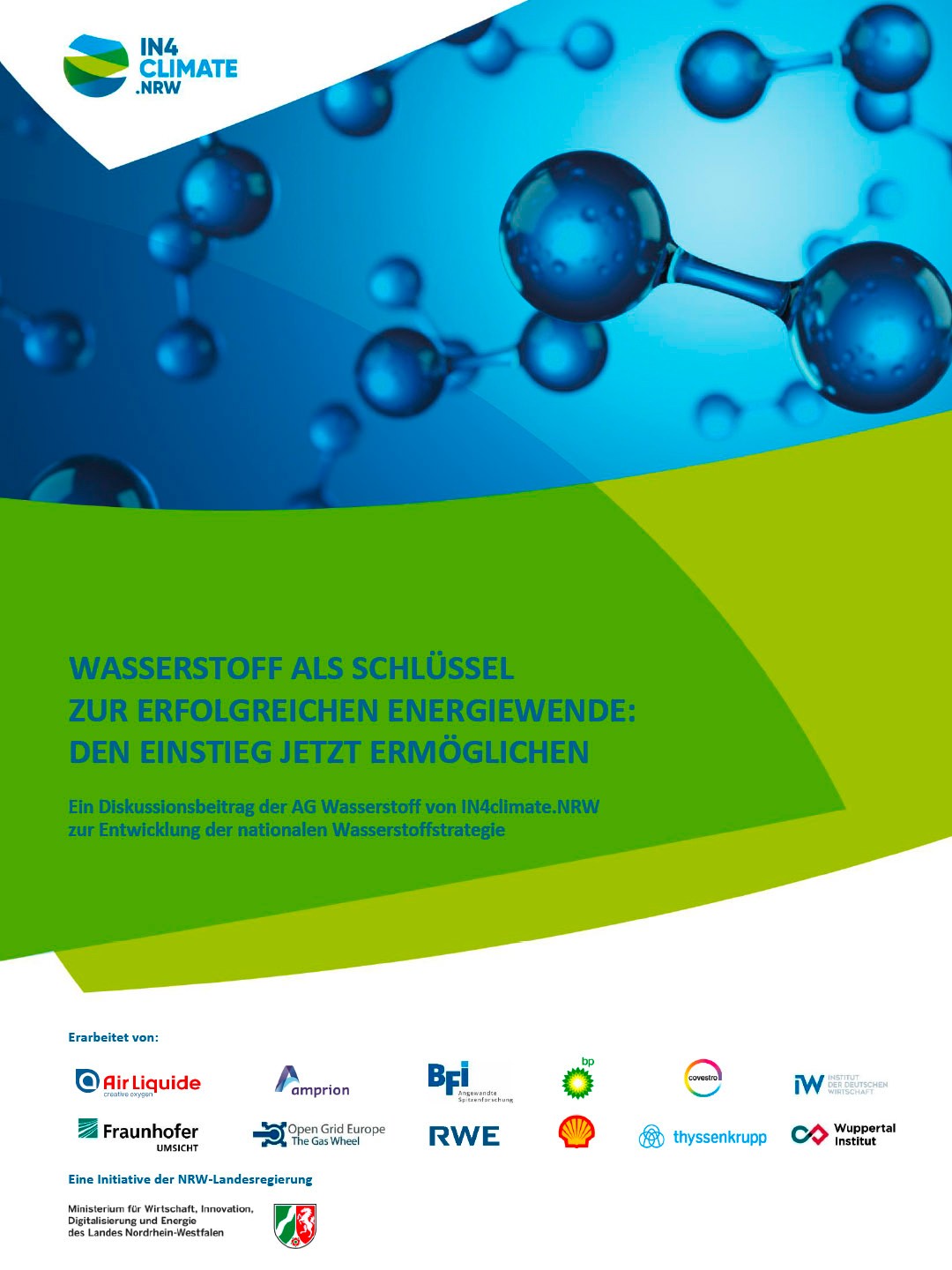 Diskussionsbeitrag der AG Wasserstoff von IN4climate.NRW zur Entwicklung der nationalen Wasserstoffstrategie