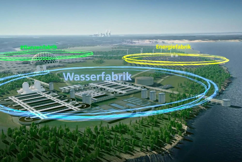 In der Wasser-, Energie- und Pflanzenfabrik der »Zukunftsfabrik Lausitz« sollen künftig modernste Technologien und Prinzipien der Kreislaufwirtschaft im Realmaßstab kombiniert und dabei vorhandene Kompetenzen und Infrastrukturen in der Lausitz genutzt werden.