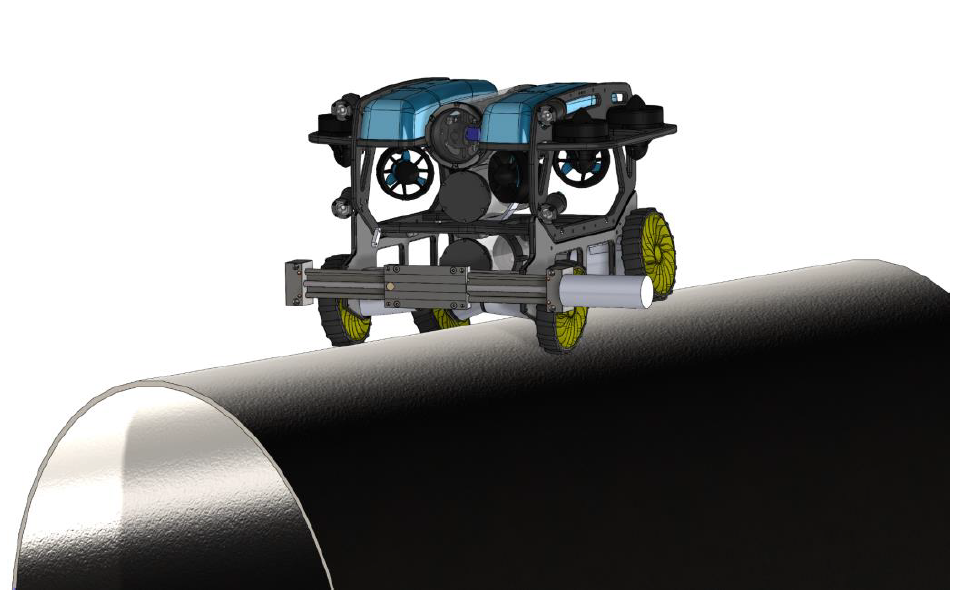  Bild: Geplanter Inspektionsroboter auf Basis eines BlueROV2 (c) Fraunhofer-Forschungsgruppe Smart Ocean Technologies (SOT) 