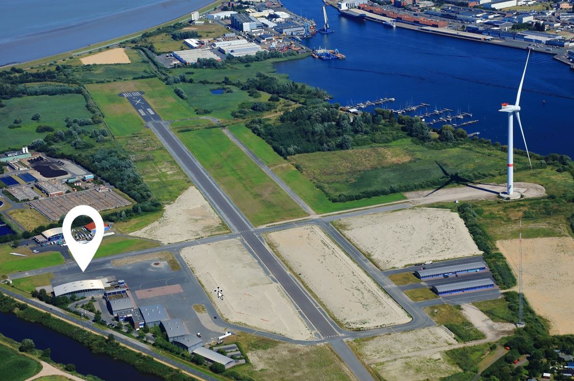 Standort Hydrogen Lab Bremerhaven auf dem ehemaligen Flugplatz Luneort