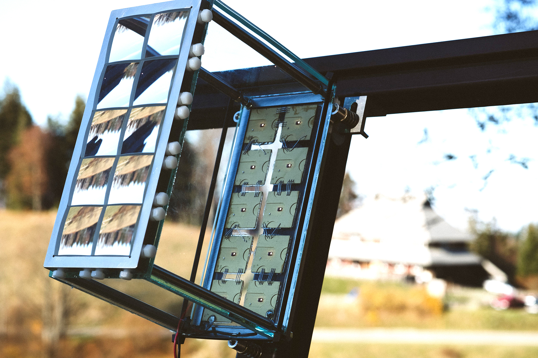 High-Concentration Photovoltaic (HCPV) Module with record high efficiency. 41.4% of the direct solar irradiation is converted into electricity. High-Concentration Photovoltaic (HCPV) Module with record high efficiency. 41.4% of the direct solar irradiation is converted into electricity.