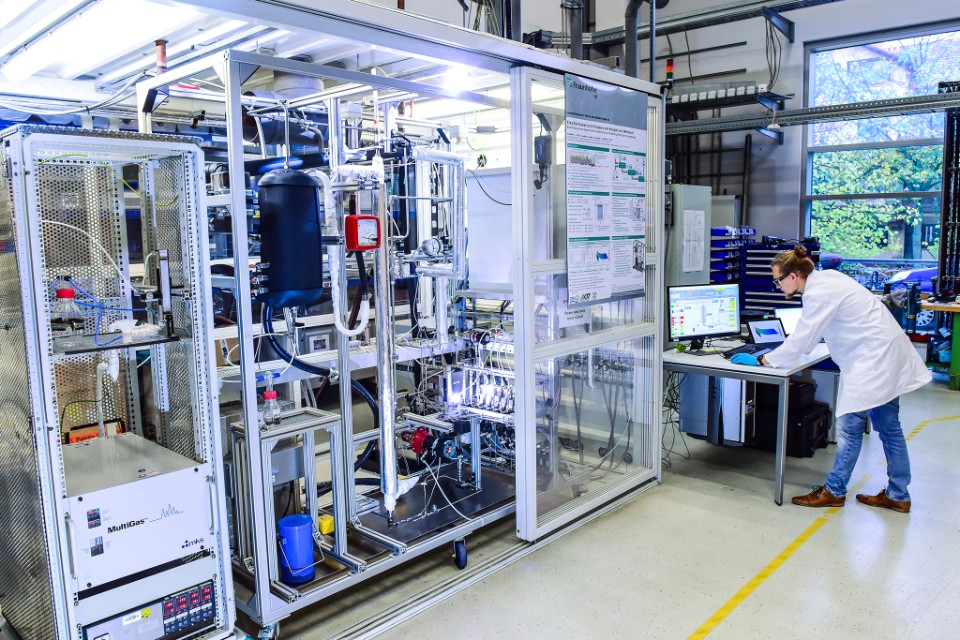 Scale-down miniplant for research on methanol synthesis at Fraunhofer ISE Scale-down miniplant for research on methanol synthesis at Fraunhofer ISE