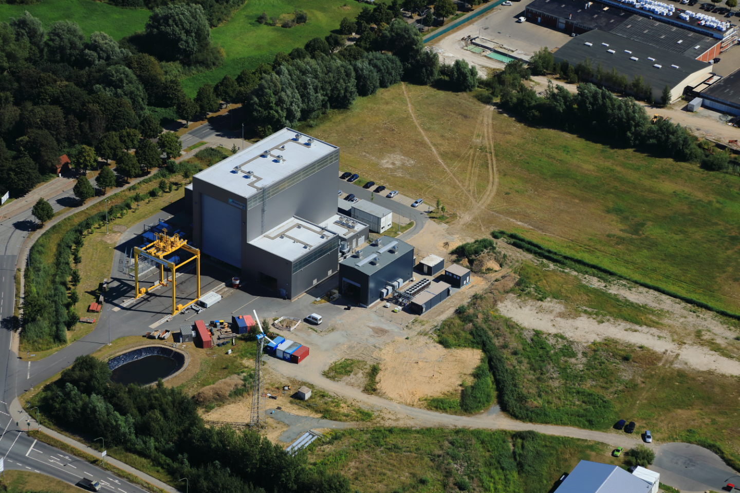 Aerial view of DyNaLab and Hil-GridCoP test bench 